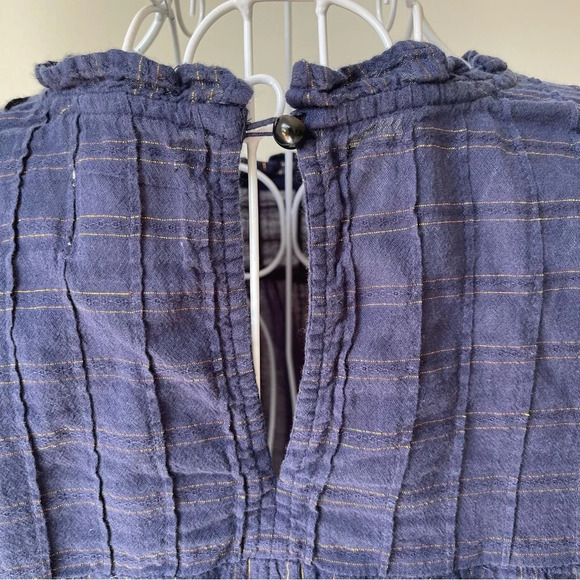 Maeve Blue Ruffled Long Sleeve Blouse - Picture 6 of 10